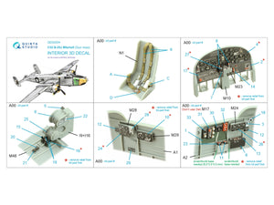 Quinta Studio QD32204 B-25J Mitchell Gun nose 3D-Printed &amp;amp; coloured Interior on decal paper (HK models) 1/32 – imagen 2