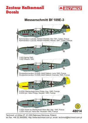Techmod 48014 - Messerschmitt Bf 109E-3 1/48 – Bild 2