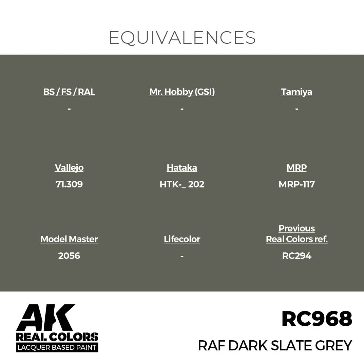 AK Interactive RC968 RAF Dark Slate Grey 17 ml – immagine 2