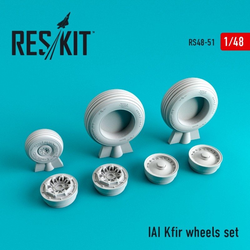 RESKIT RS48-0051 Jeu de roues IAI Kfir 1/48
