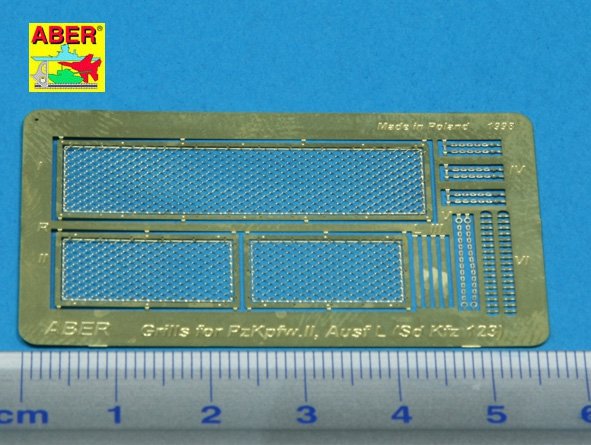 Aber 35G09 Grilles for german tank Pz.Kpfw. II, Ausf.L Luchs (SD.Kfz.123) 1/35 – zdjęcie 2