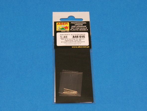 Aber A48014 Set of 4 barrels for Japanese 20 mm Type 99 aircraft machine cannons 1/48 – zdjęcie 3