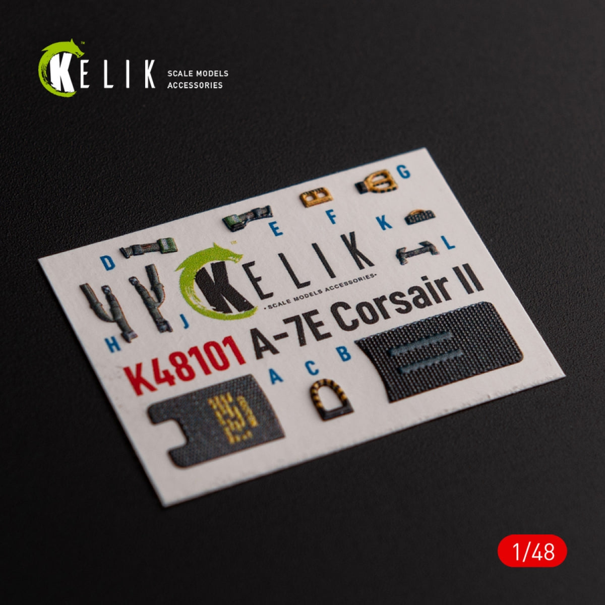 KELIK K48101 A-7E Corsair II- interior 3D decals for HobbyBoss kit 1/48 – immagine 3