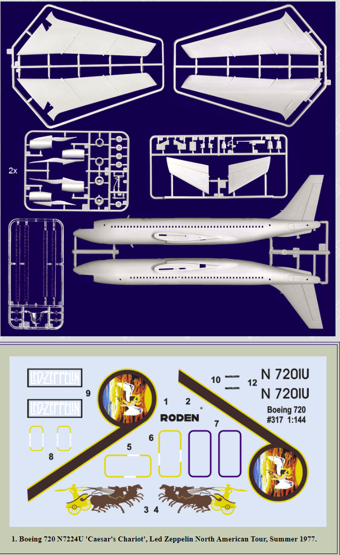 Roden 317 Boeing 720 Caesars Charriot 1/144 – image 2