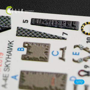KELIK K72019 A-4E &amp;quot;SKYHAWK&amp;quot; INTERIOR 3D DECALS FOR FUJIMI/HOBBY 2000 KIT 1/72 – imagen 3