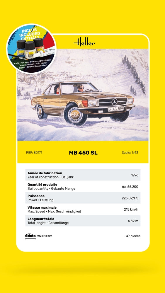 Heller 56171 Starter Set - MB 450 SL 1/43 – Bild 4