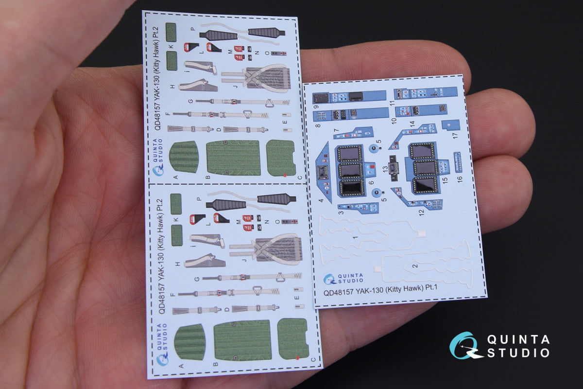 Quinta Studio QD48157 Yak-130 3D-Printed coloured Interior on decal paper (for KittyHawk kit) 1/48 – Bild 2