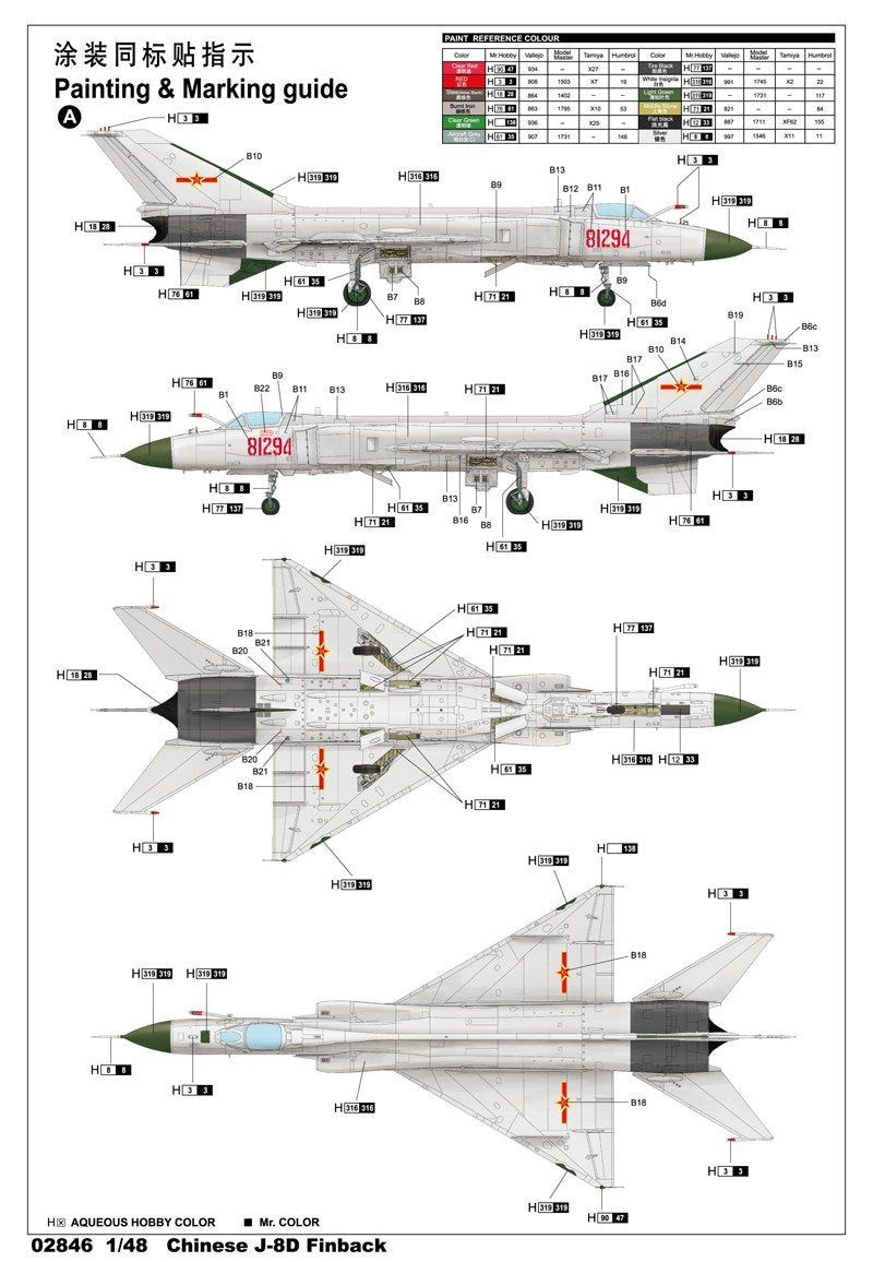 Trumpeter 02846 J-8D Finback 1/48 – imagen 15