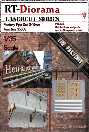 RT-Diorama 35558 Ensemble de tuyaux d&amp;#39;usine (10 mm) 1/35