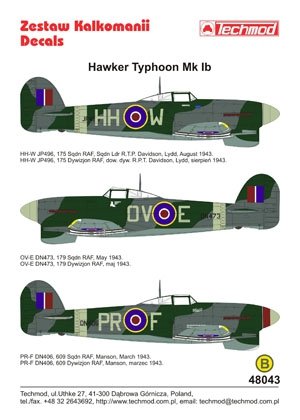 Techmod 48043 - Hawker Typhoon IB 1/48 – Bild 2