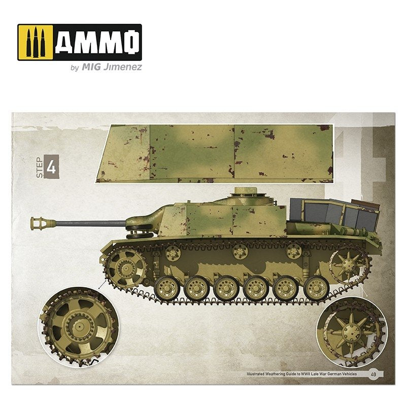 AMMO of Mig Jimenez 6015 ILLUSTRATED GUIDE OF WWII LATE GERMAN VEHICLES (English, Spanish) – imagen 4