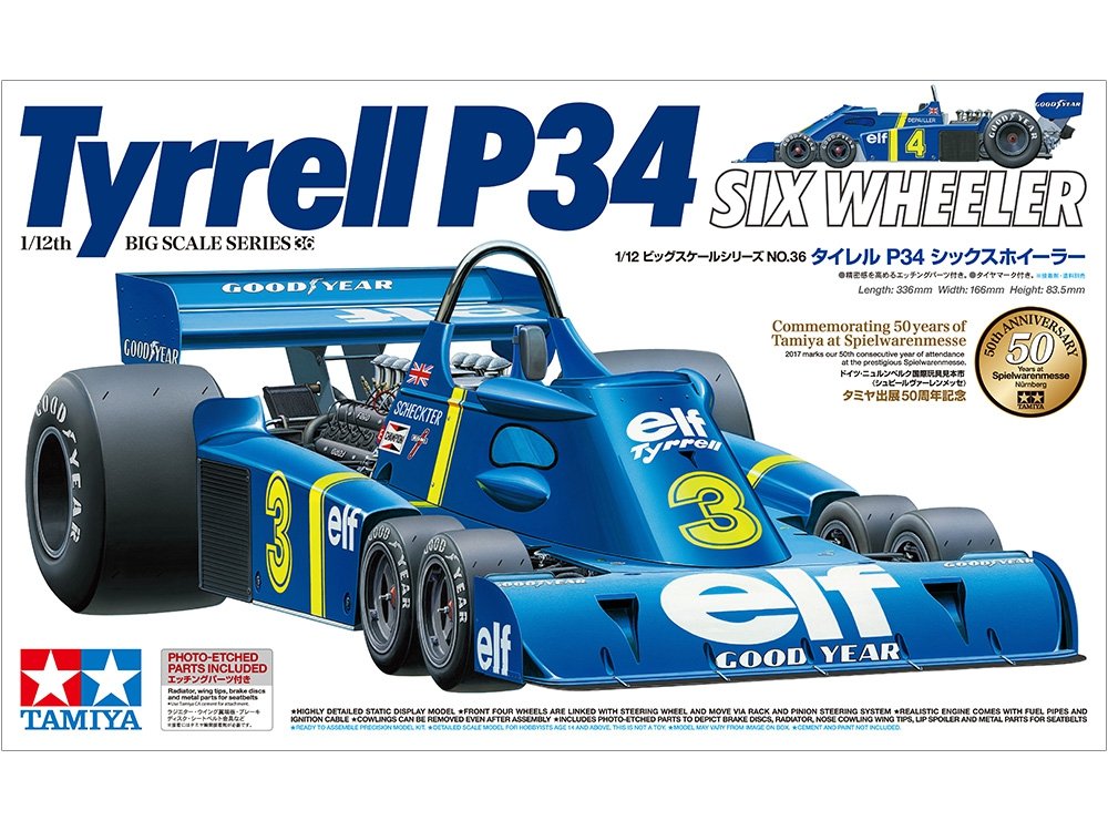 Tamiya 12036 Tyrrell P34 Six Wheeler - avec pièces photo-découpées (1/12)