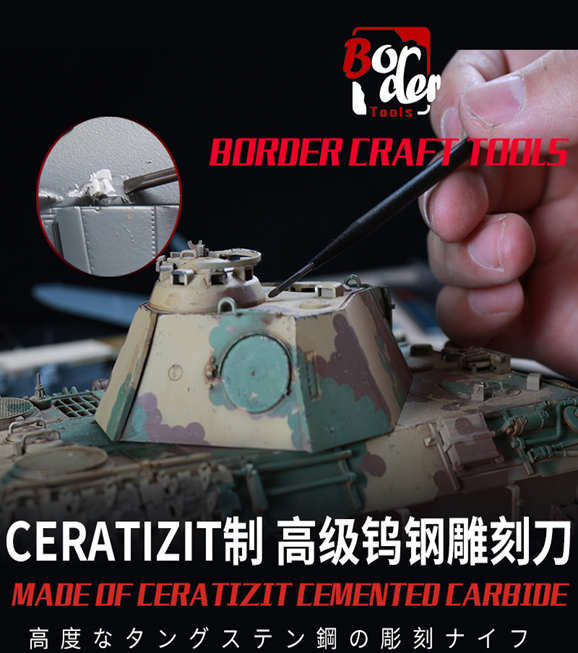 Border Model BD0062 Cemented Carbide Carving Knife (Triangle) Size 1.5mm – imagen 4