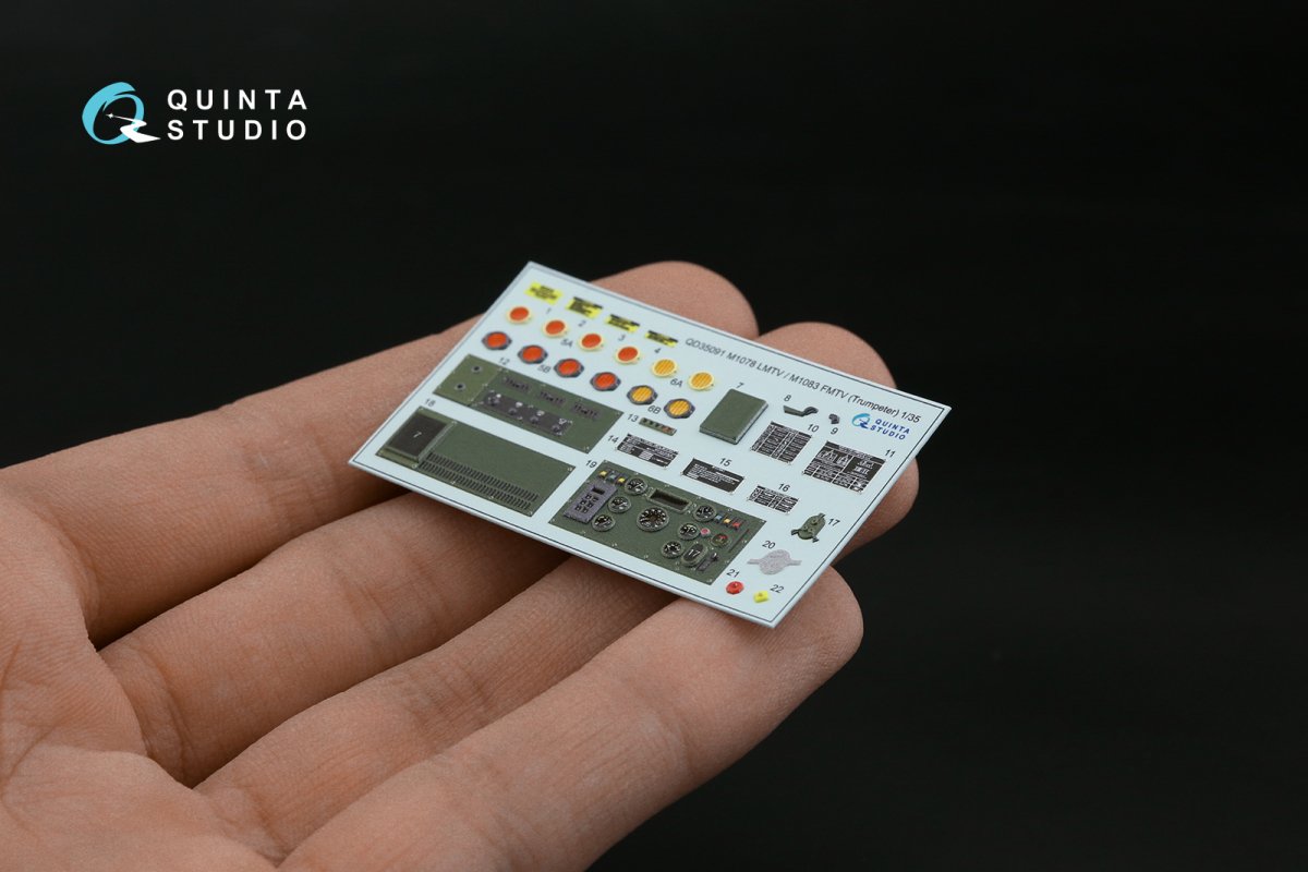 Quinta Studio QD35091 M1078 LMTV &amp;amp; M1083 FMTV 3D-Printed &amp;amp; coloured Interior on decal paper (Trumpeter) 1/35 – imagen 5