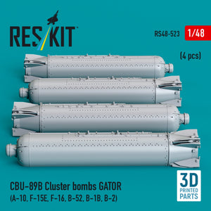 RESKIT RS48-0523 CBU-89B cluster bombs GATOR (4 pcs) (3D Printed) 1/48 – Bild 2