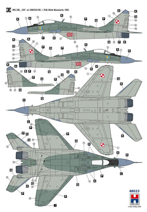 Hobby 2000 48023 MiG-29 Polish Air Force ( ACADEMY + CARTOGRAF + MASK ) 1/48 – immagine 4