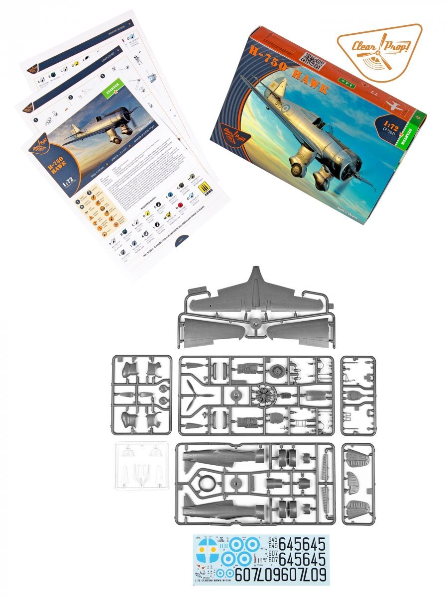 Clear Prop! CP72021 H-75O Hawk STARTER KIT 1/72 – image 3