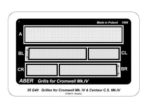 Aber 35G40 Siatki do Cromwell Mk.IV &amp;amp; Centaur C.S. Mk.IV 1/35 – imagen 9