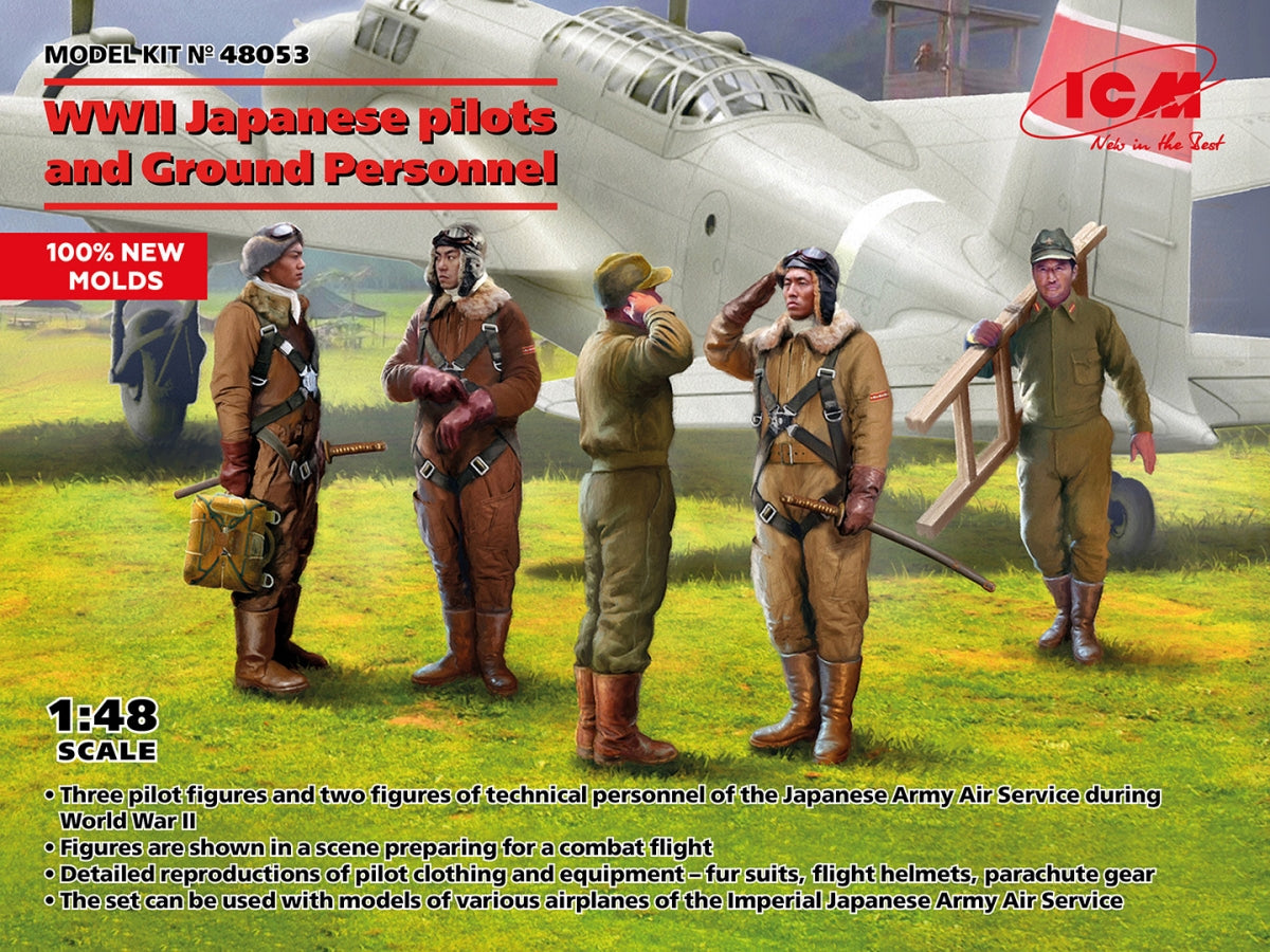 ICM 48053 Pilotes et personnel au sol japonais Seconde Guerre mondiale 1/48 
