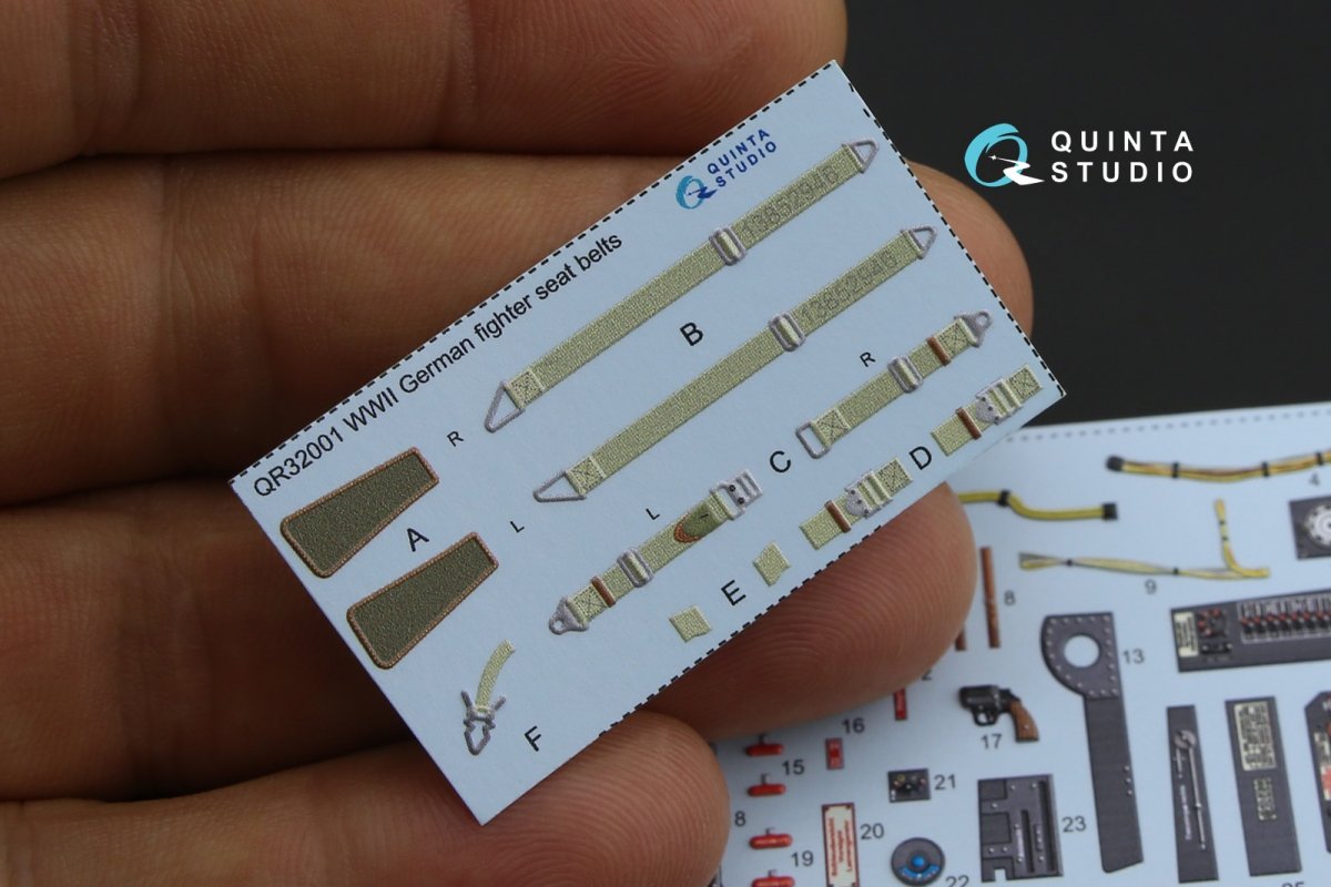 Quinta Studio QD32075 He 162 3D-Printed &amp;amp; coloured Interior on decal paper (for Revell kit) 1/32 – zdjęcie 3