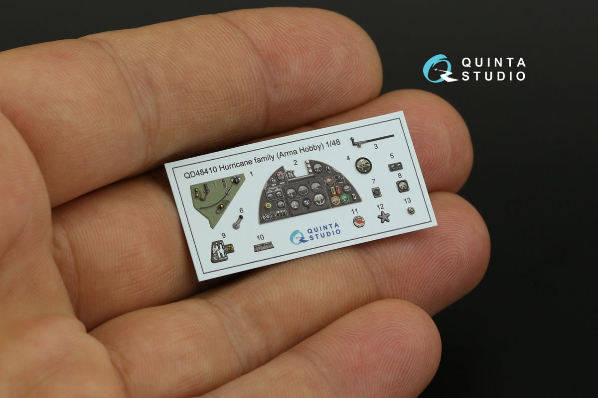 Quinta Studio QD48410 Hurricane family 3D-Printed &amp;amp; coloured Interior on decal paper (Arma Hobby) 1/48 – imagen 9