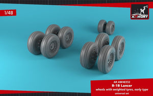 Armory Models AW48332 B-1B Lancer wheels w/ weighted tires, early 1/48 – imagen 2