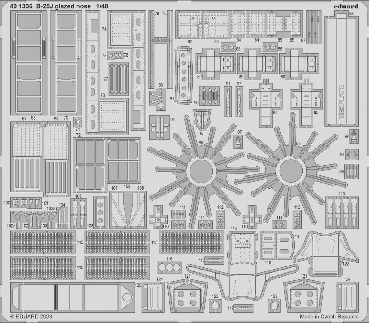 Eduard BIG49368 B-25J glazed nose HONG KONG MODELS 1/48 – imagen 3