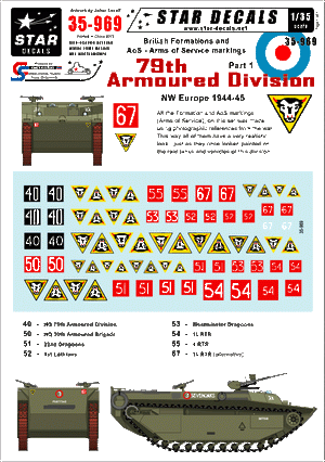 Star Decals 35-969 British 79th Armoured Division #1 1/35