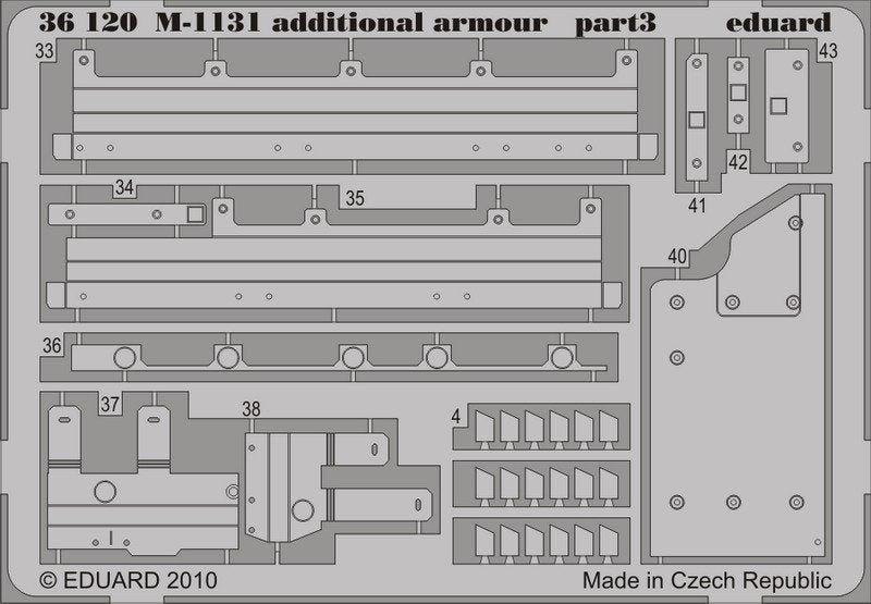 Eduard 36120 M-1131 additional armour 1/35 Trumpeter – immagine 3