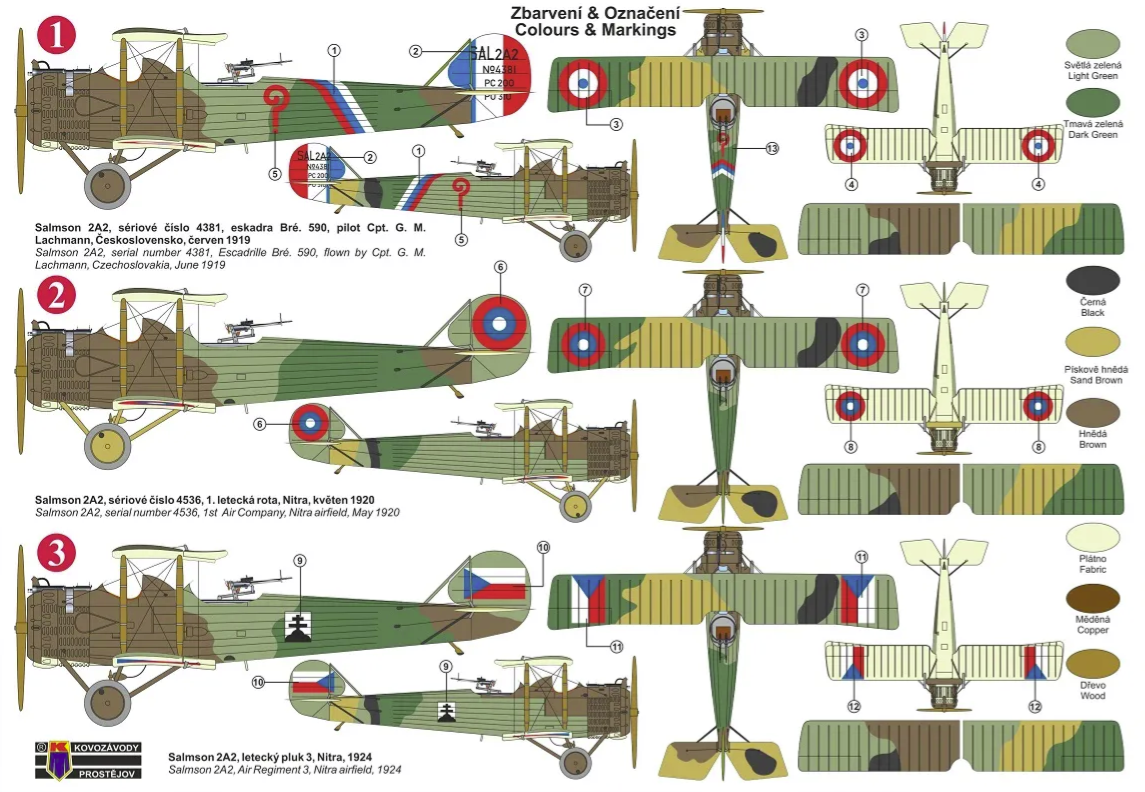 Kovozavody Prostejov KPM0324 Salmson Sal.2A2 „Czechoslovakia“ 1/72 – imagen 2