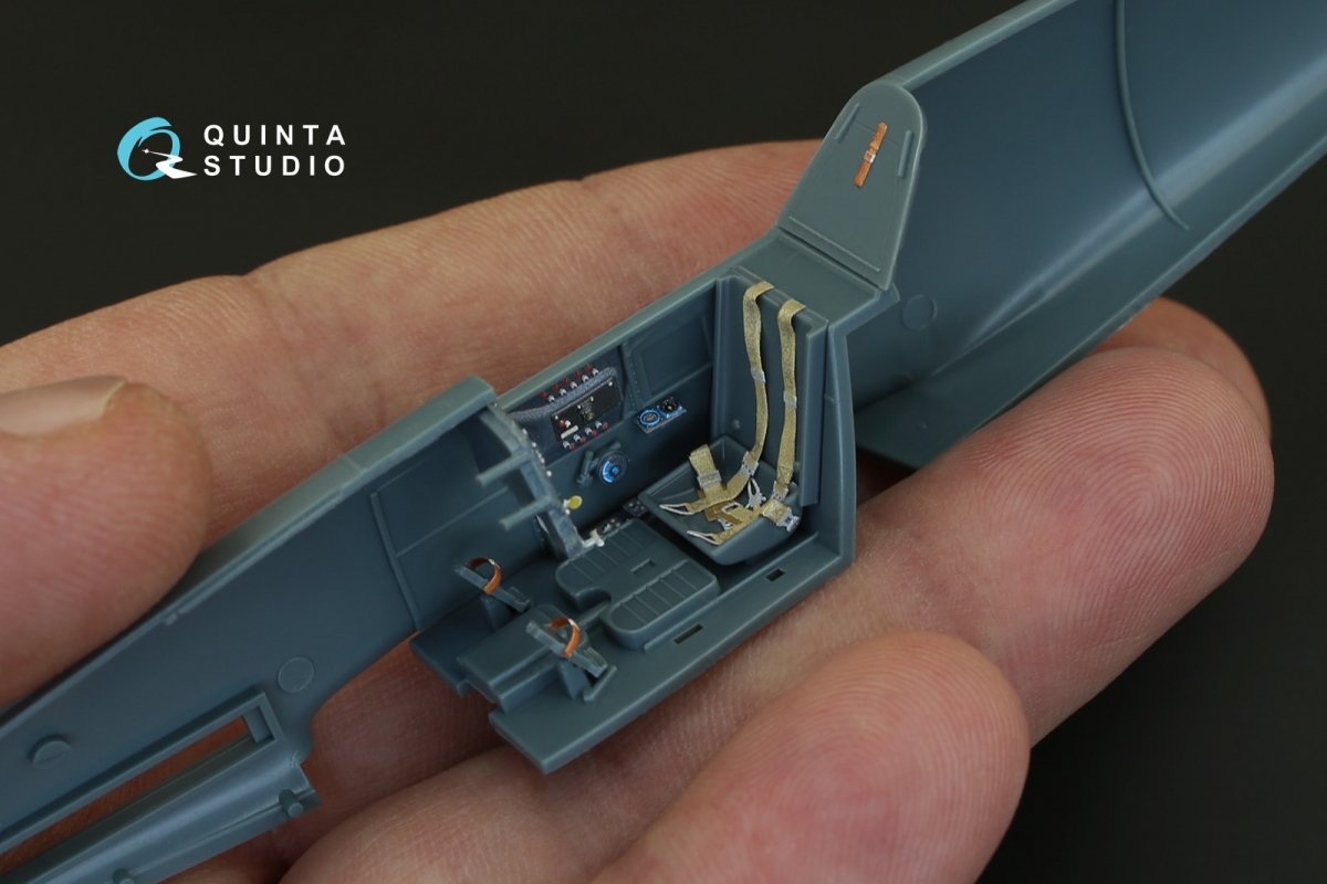 Quinta Studio QD48083 Bf 109F-2/F-4 3D-Printed &amp;amp; coloured Interior on decal paper (for Eduard kit) 1/48 – immagine 6