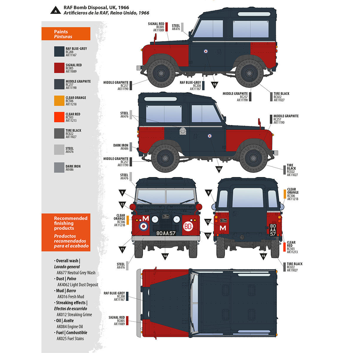 AK Interactive AK35013 LAND ROVER 88 SERIES IIA STATION WAGON 1/35 – imagen 15