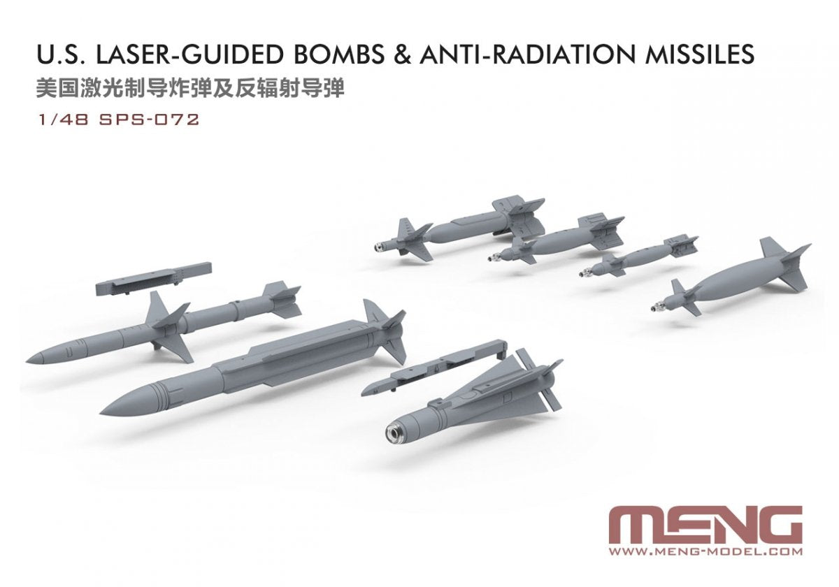 Meng Model SPS-072 US Laser Guided Bombs &amp;amp; Anti-Radiation Missiles 1/48 – imagen 2