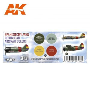 AK Interactive AK11713 SPANISH CIVIL WAR. REPUBLICAN AIRCRAFT COLORS 4x17 ml – zdjęcie 2