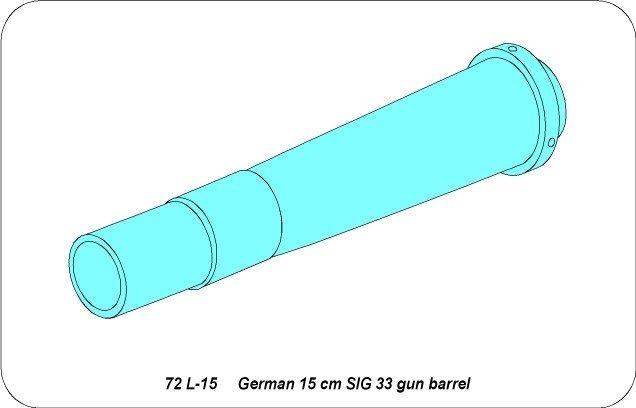 Aber 72L-15 Canon de 15 cm pour obusier allemand SiG 33 / Canon allemand de 15 cm SIG 33 1/72 – image 3