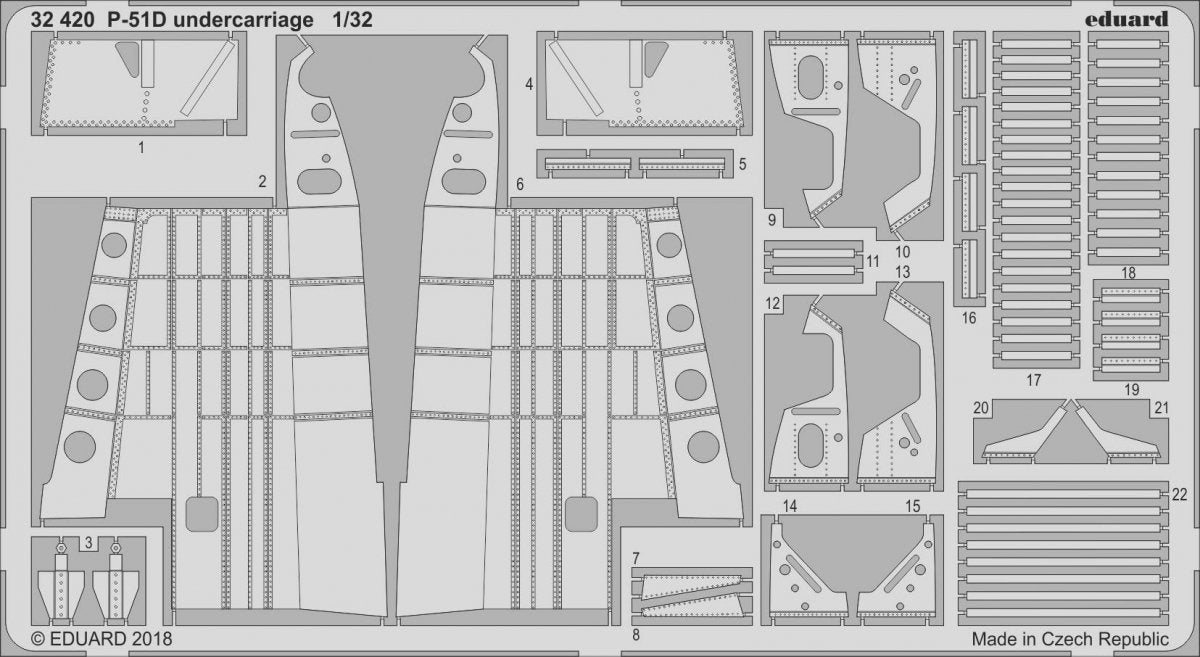 Eduard 32420 P-51D undercarriage REVELL 1/32