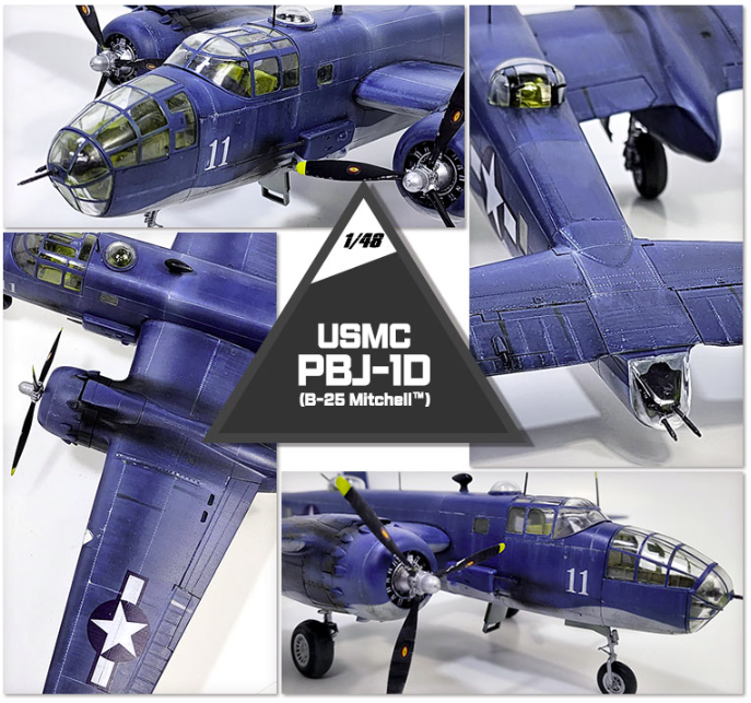 Academy 12334 USMC PBJ-1D B-25 Mitchell 1/48 – image 3