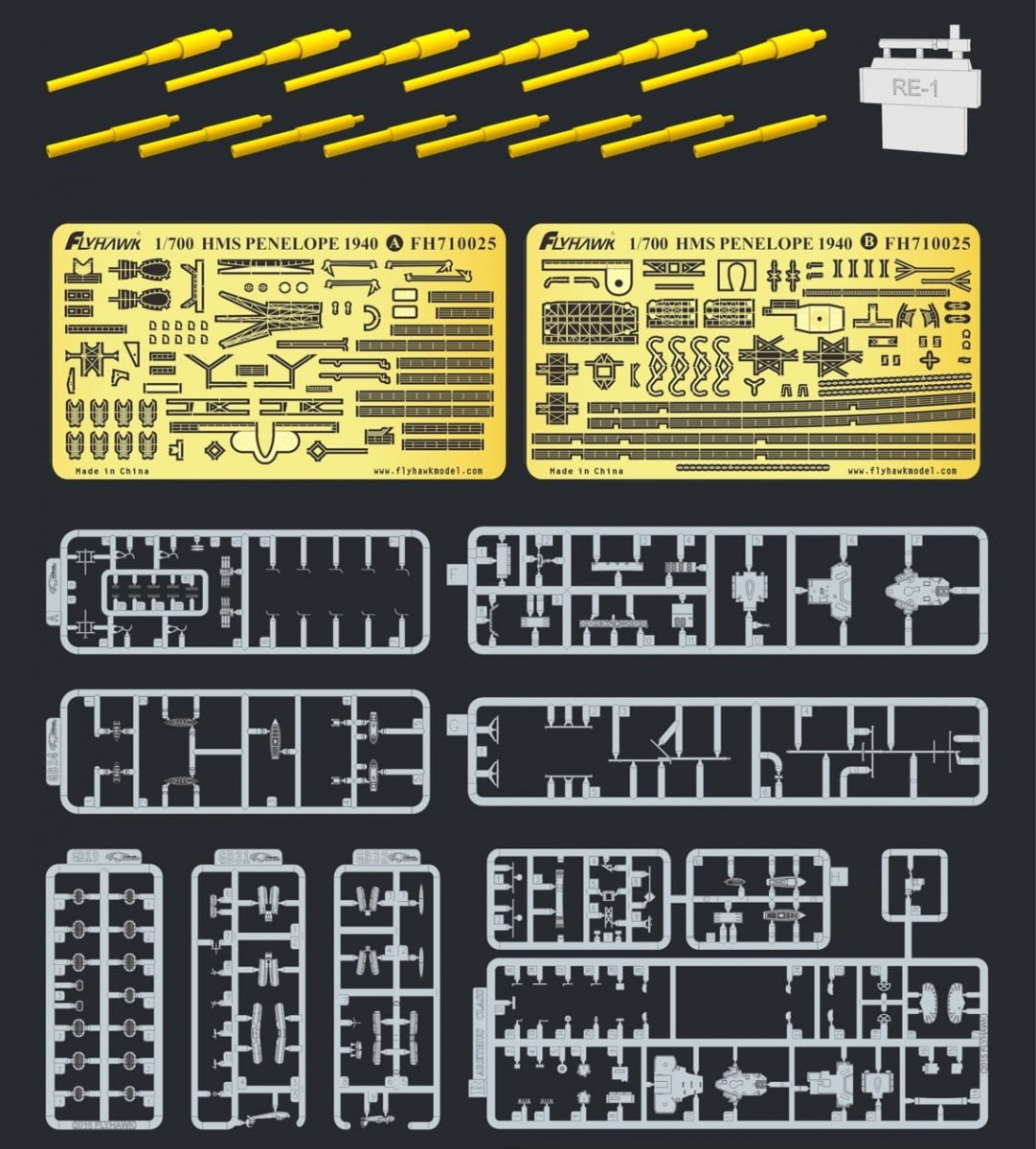 FlyHawk Model FH1109s HMS Penelope 1940 - Deluxe Edition 1/700 – imagen 3
