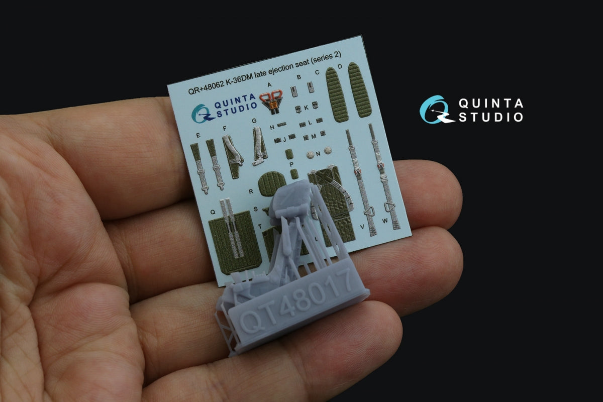 Quinta Studio QR+48062 K-36DM Series2 (late) ejection seat (for MiG-29, MiG-31, Su-27, Su-33, Su-34 aircraft since 2008) (All kits) 1/48 – imagen 2