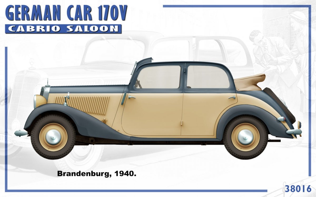 MiniArt 38016 GERMAN CAR 170V CABRIO SALOON 1/35 – imagen 5
