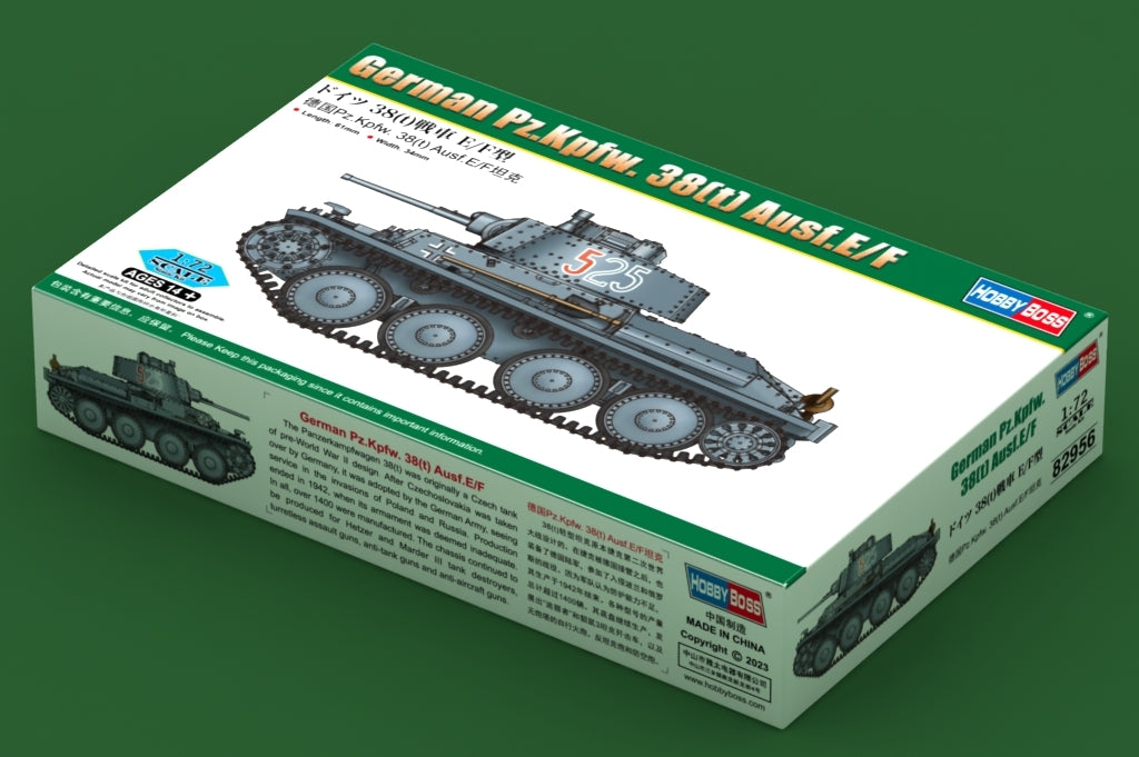 Hobby Boss 82956 German Pz.Kpfw. 38(t) Ausf.E/F 1/72 – imagen 2