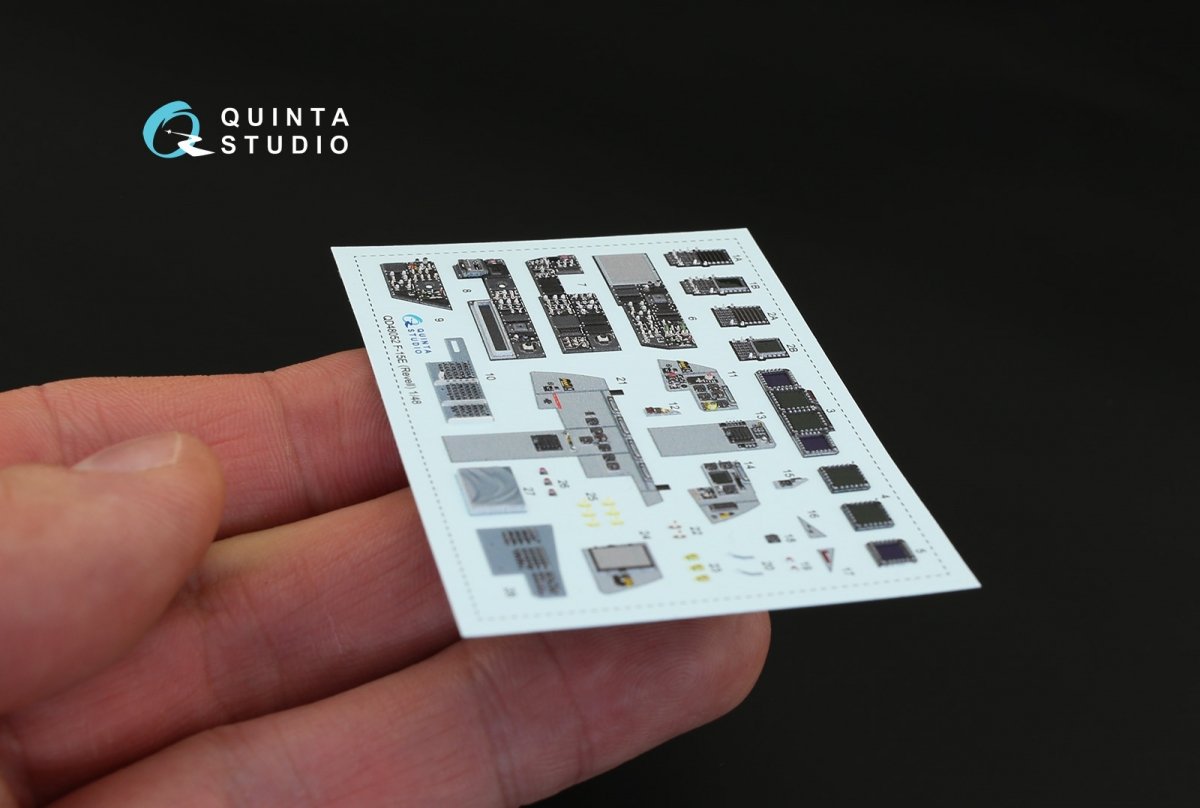 Quinta Studio QD48052 F-15E 3D-Printed &amp;amp; coloured Interior on decal paper (for Revell kit) 1/48 – immagine 7