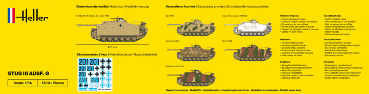 Heller 30320 STUG III AUSF. G 1/16 – Bild 2