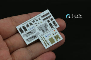 Quinta Studio QD72076 F/A-18A/C early 3D-Printed &amp;amp; coloured Interior on decal paper (Academy) 1/72 – imagen 2