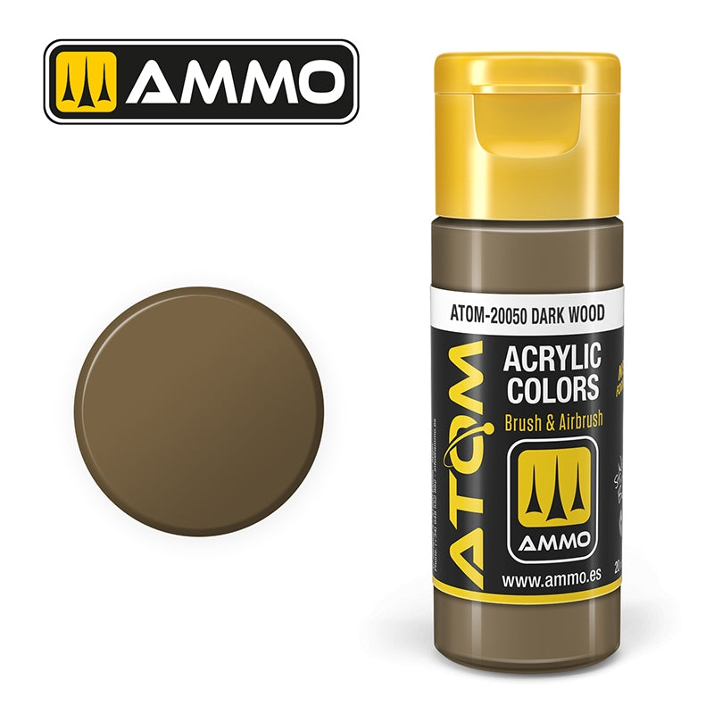 AMMO of Mig Jimenez 20050 ATOM COLOR Dark Wood 20ml