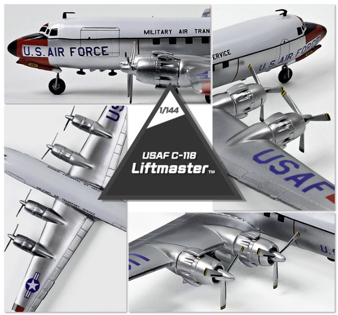Academy 12634 USAF C-118 Liftmaster 1/144 – image 3