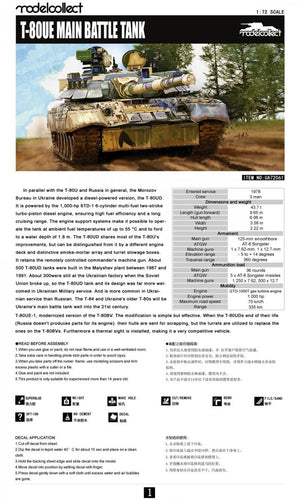 Modelcollect UA72061 Russian T-80UE-1 Main Battle Tank 1/72 – zdjęcie 2