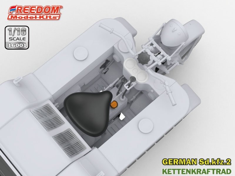 Freedom 16001 Sd.Kfz. 2 Kettenkraftrad Typ HK 101 1/16 – imagen 12
