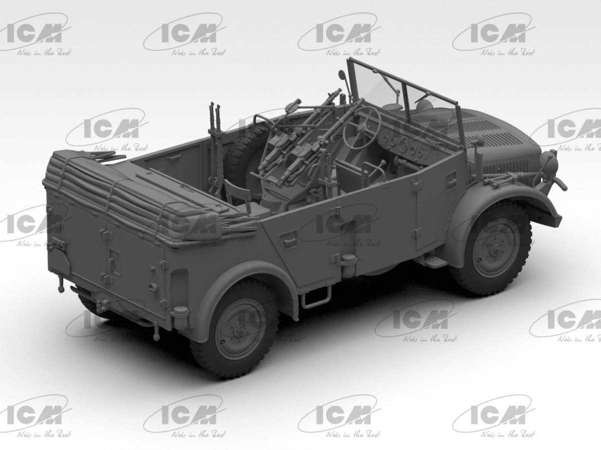 ICM 35503 s.E.Pkw Kfz.70 with Zwillingssockel 36 WWII German military vehicle 1/35 – zdjęcie 4
