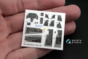 Quinta Studio QD48045 F-16D (block 30/40/50) 3D-Printed &amp;amp; coloured Interior on decal paper (for Kinetic kit) 1/48 – imagen 3